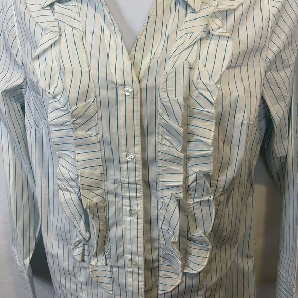 LANE BRYANT Ruffle Blouse Size 18 NWT - Picture 2 of 11